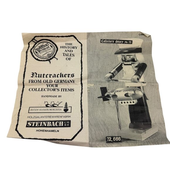 Nutcracker Count Von Zeppelin Steinbach Wood West Germany Hand Made Vintage 1983 - Picture 8 of 11